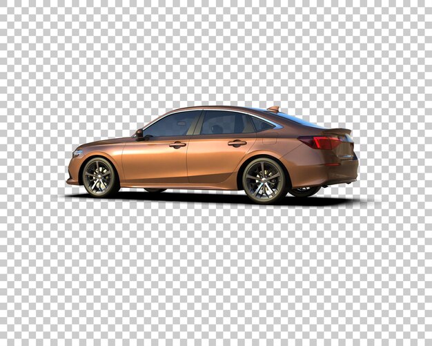 Ilustración de renderización 3D de automóviles realistas aislados en el fondo