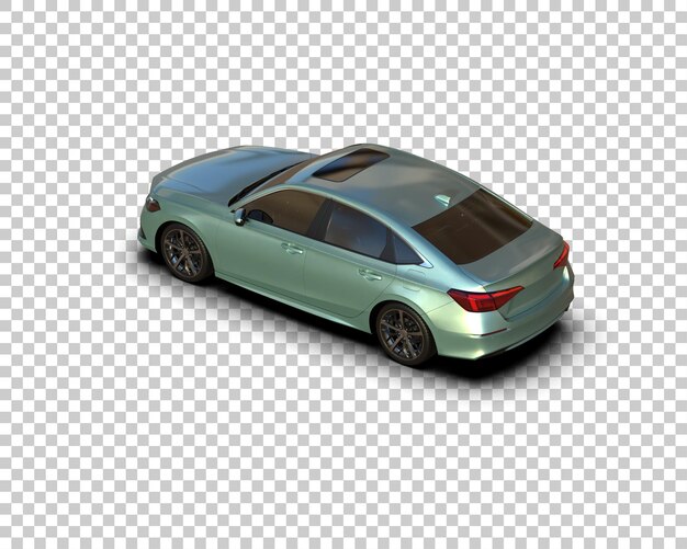Ilustración de renderización 3D de automóviles realistas aislados en el fondo