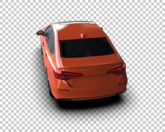 Ilustración de renderización 3D de automóviles realistas aislados en el fondo