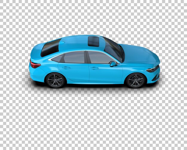 Ilustración de renderización 3D de automóviles realistas aislados en el fondo