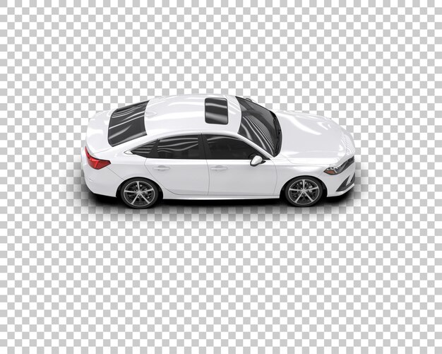 Ilustración de renderización 3D de automóviles realistas aislados en el fondo