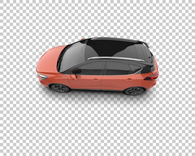 Ilustración de renderización 3D de automóviles realistas aislados en el fondo