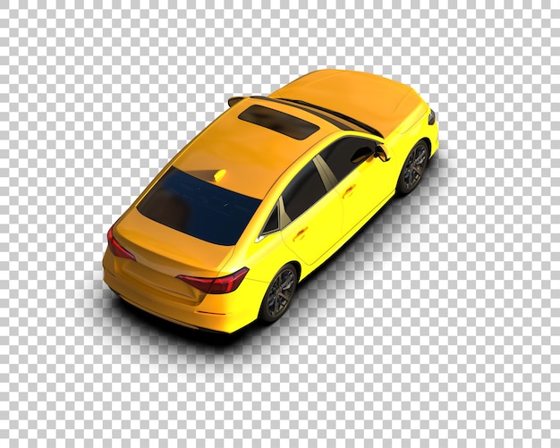 Ilustración de renderización 3D de automóviles realistas aislados en el fondo