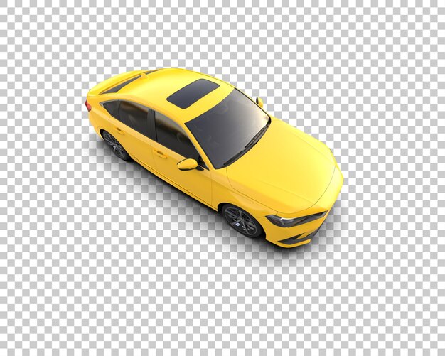 Ilustración de renderización 3D de automóviles realistas aislados en el fondo