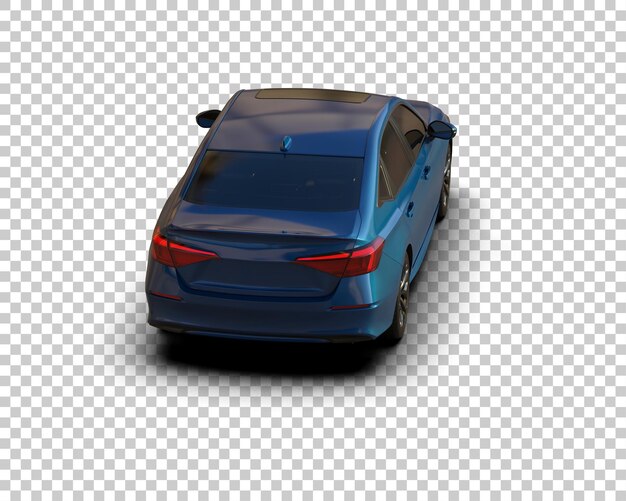 Ilustración de renderización 3D de automóviles realistas aislados en el fondo