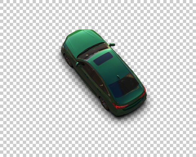 Ilustración de renderización 3D de automóviles realistas aislados en el fondo