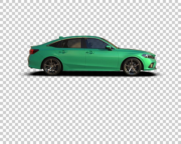 Ilustración de renderización 3D de automóviles realistas aislados en el fondo