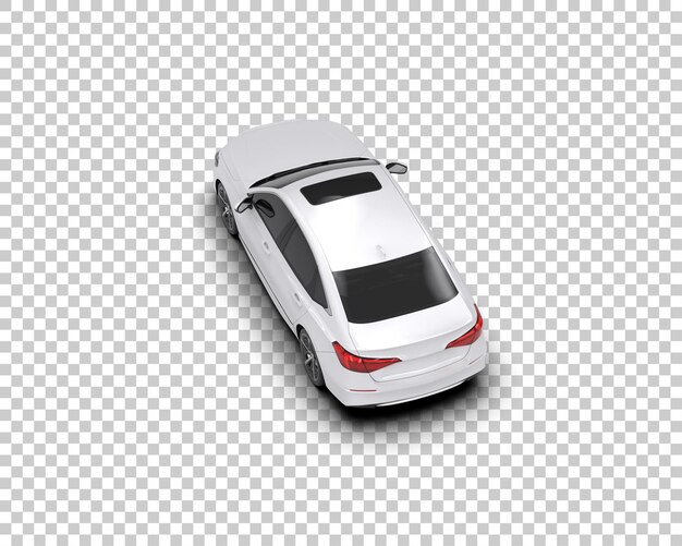 Ilustración de renderización 3D de automóviles realistas aislados en el fondo