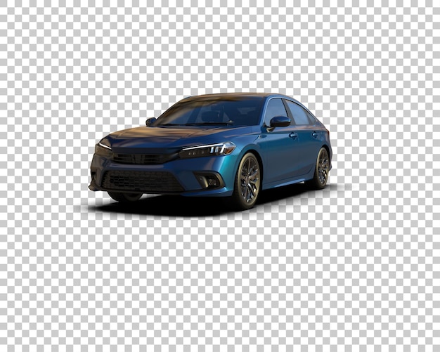 Ilustración de renderización 3D de automóviles realistas aislados en el fondo