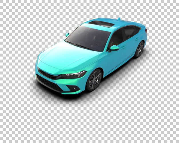 Ilustración de renderización 3D de automóviles realistas aislados en el fondo