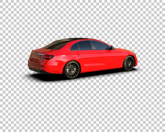 Ilustración de renderización 3D de automóviles realistas aislados en el fondo