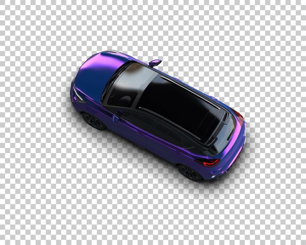 Ilustración de renderización 3D de automóviles realistas aislados en el fondo