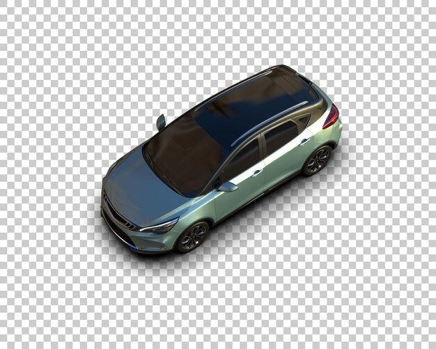 Ilustración de renderización 3D de automóviles realistas aislados en el fondo
