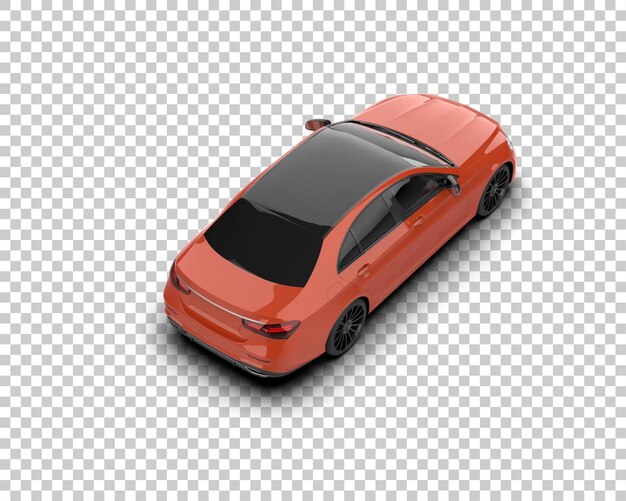 Ilustración de renderización 3D de automóviles realistas aislados en el fondo