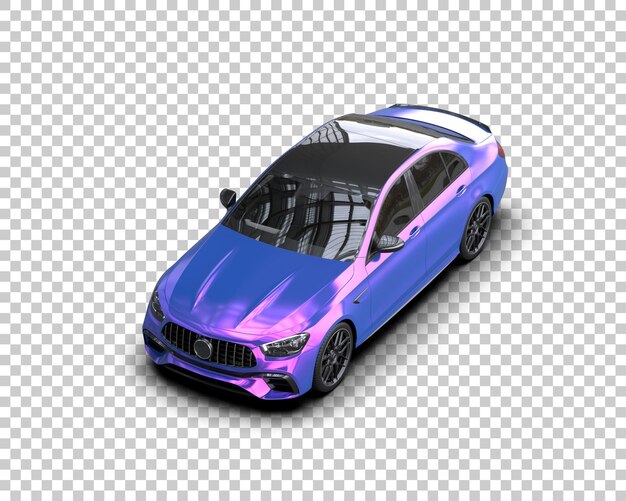 Ilustración de renderización 3D de automóviles realistas aislados en el fondo