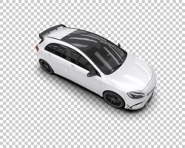 Ilustración de renderización 3D de automóviles realistas aislados en el fondo