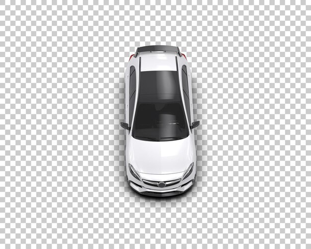 Ilustración de renderización 3D de automóviles realistas aislados en el fondo