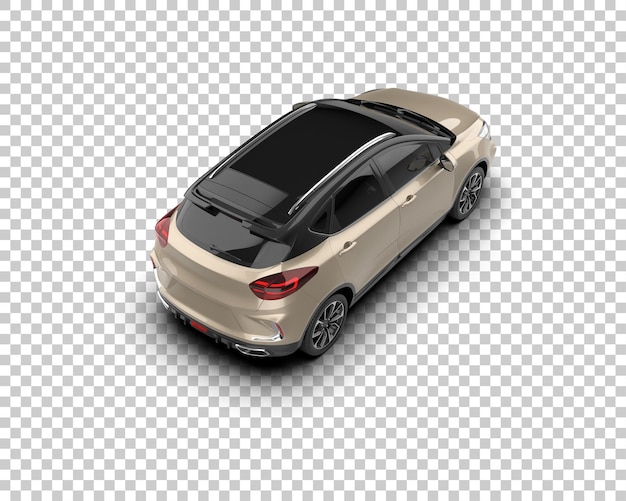 Ilustración de renderización 3D de automóviles realistas aislados en el fondo