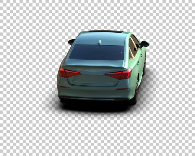 Ilustración de renderización 3D de automóviles realistas aislados en el fondo