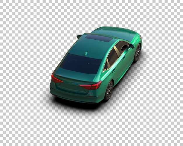 Ilustración de renderización 3D de automóviles realistas aislados en el fondo