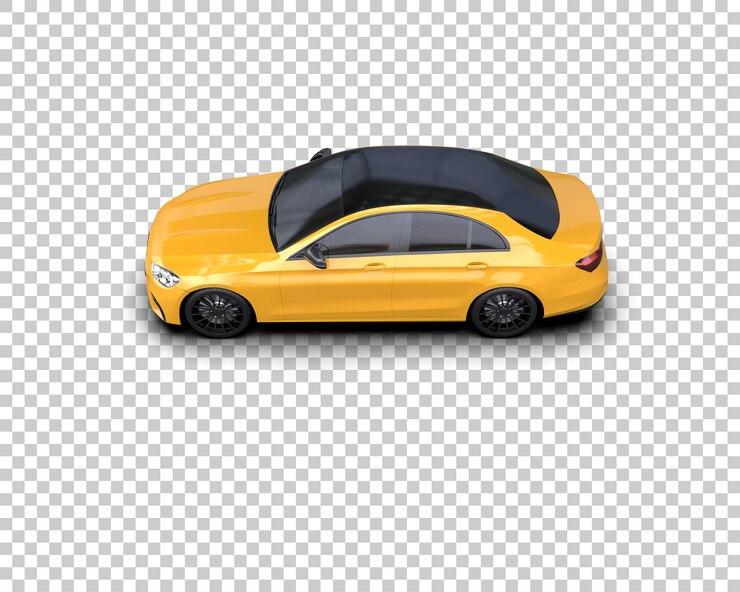 PSD ilustración de renderización 3d de automóviles realistas aislados en el fondo