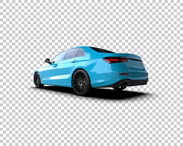 Ilustración de renderización 3D de automóviles realistas aislados en el fondo