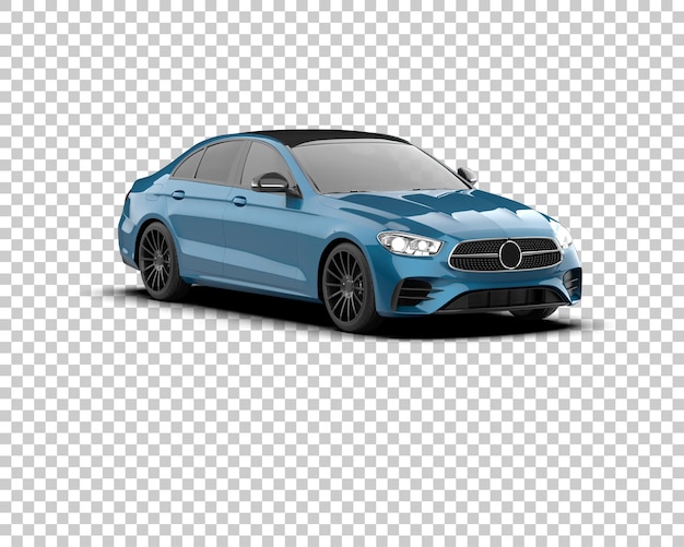 Ilustración de renderización 3D de automóviles realistas aislados en el fondo