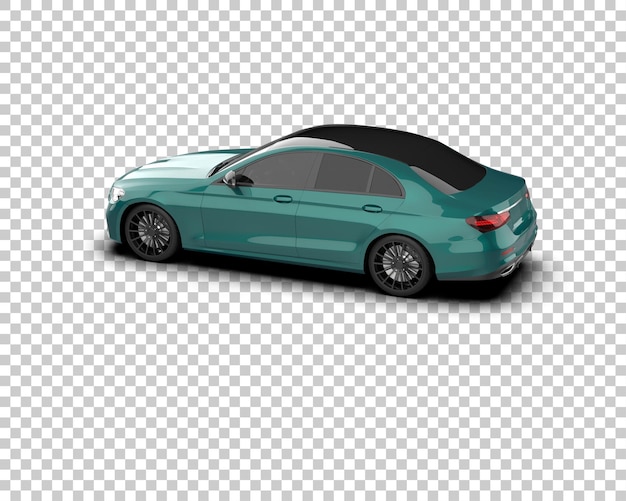 Ilustración de renderización 3D de automóviles realistas aislados en el fondo
