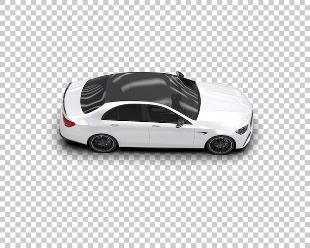Ilustración de renderización 3D de automóviles realistas aislados en el fondo