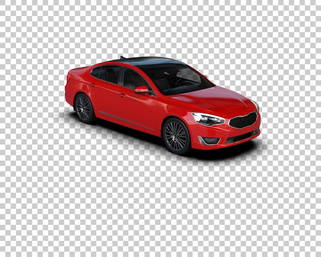 Ilustración de renderización 3D de automóviles realistas aislados en el fondo