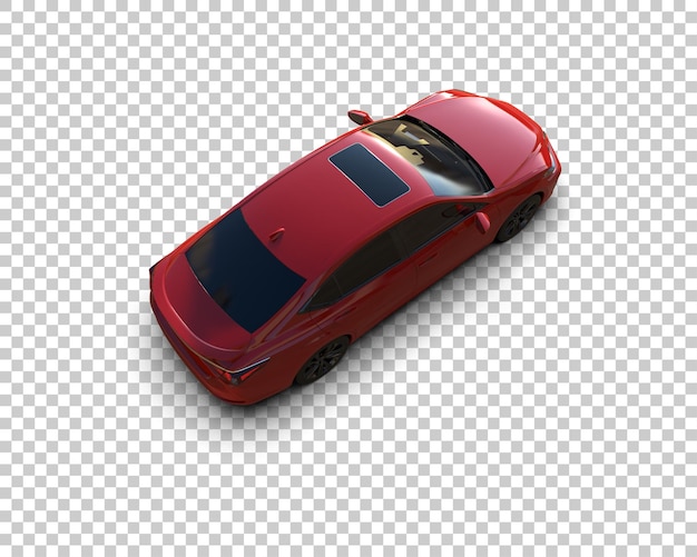 Ilustración de renderización 3D de automóviles realistas aislados en el fondo