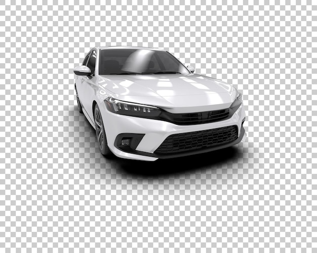 Ilustración de renderización 3D de automóviles realistas aislados en el fondo