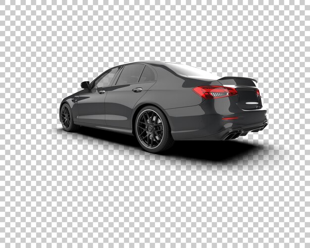 Ilustración de renderización 3D de automóviles realistas aislados en el fondo