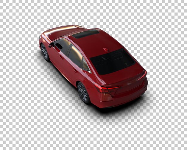 Ilustración de renderización 3D de automóviles realistas aislados en el fondo