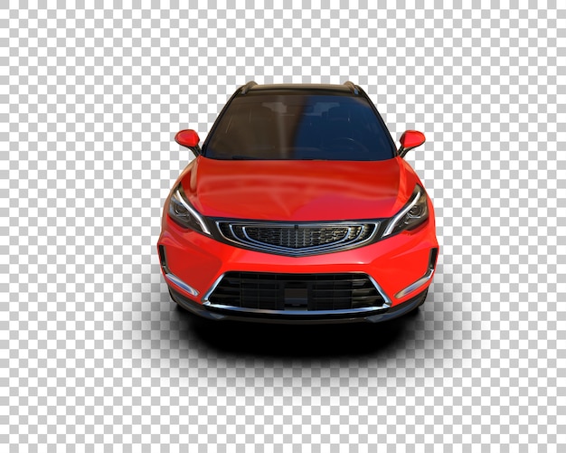 Ilustración de renderización 3D de automóviles realistas aislados en el fondo
