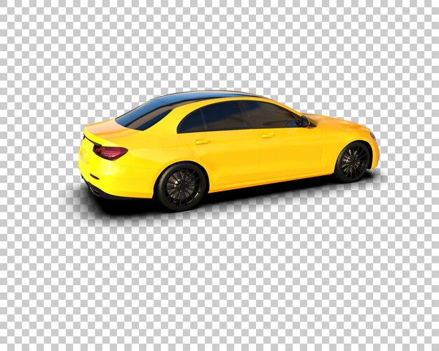 Ilustración de renderización 3D de automóviles realistas aislados en el fondo
