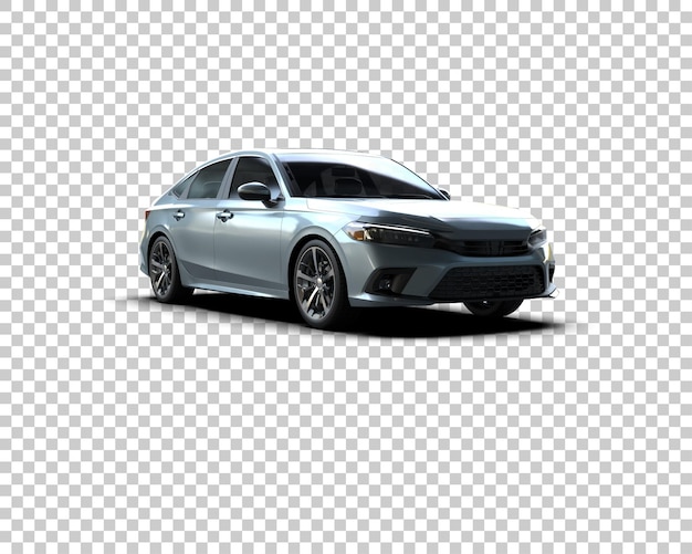 Ilustración de renderización 3D de automóviles realistas aislados en el fondo