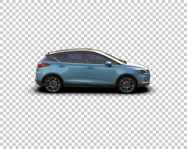 Ilustración de renderización 3D de automóviles realistas aislados en el fondo
