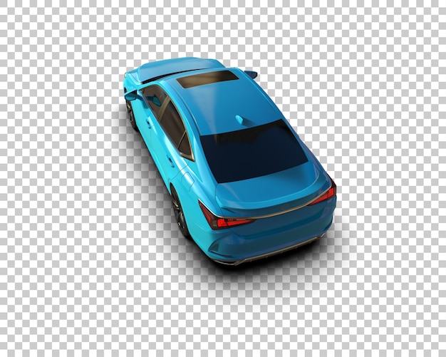 Ilustración de renderización 3D de automóviles realistas aislados en el fondo