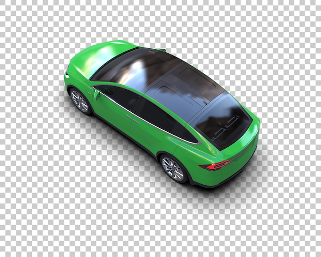 Ilustración de renderización 3D de automóviles realistas aislados en el fondo