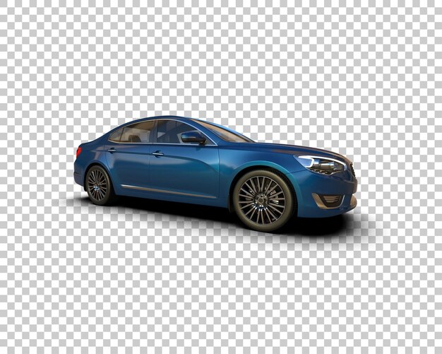 Ilustración de renderización 3D de automóviles realistas aislados en el fondo