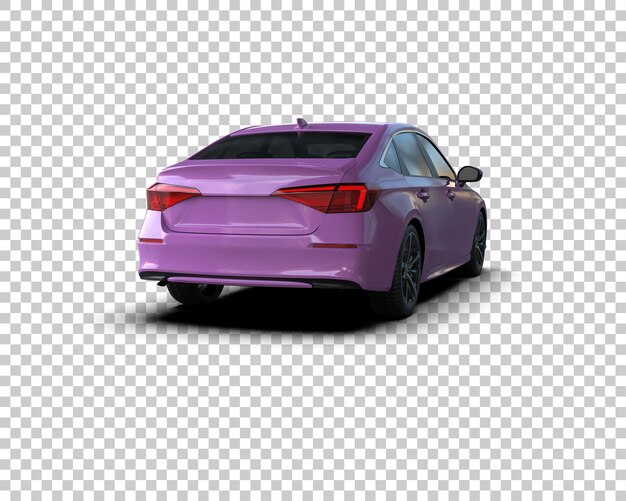 Ilustración de renderización 3D de automóviles realistas aislados en el fondo