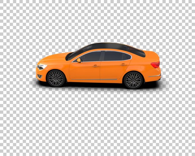 Ilustración de renderización 3D de automóviles realistas aislados en el fondo