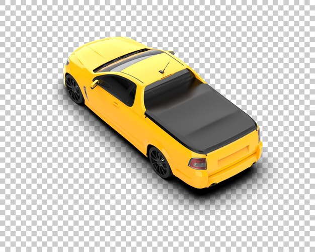 Ilustración de renderización 3D de automóviles realistas aislados en el fondo