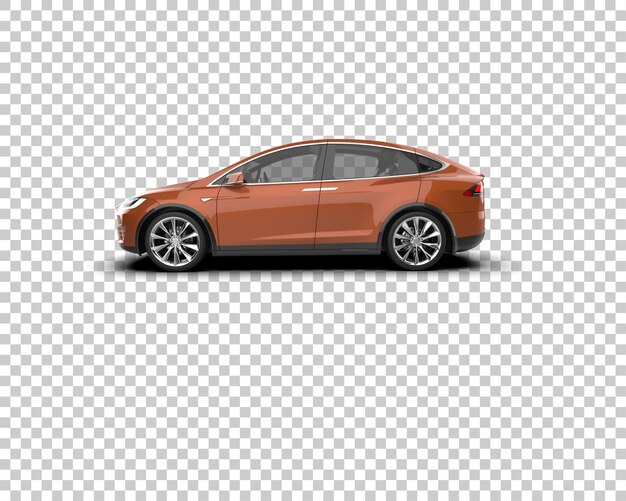 Ilustración de renderización 3D de automóviles realistas aislados en el fondo