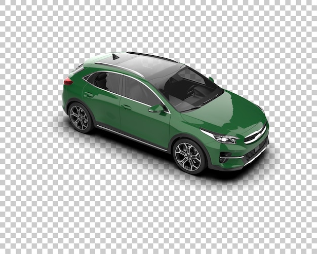 Ilustración de renderización 3D de automóviles realistas aislados en el fondo