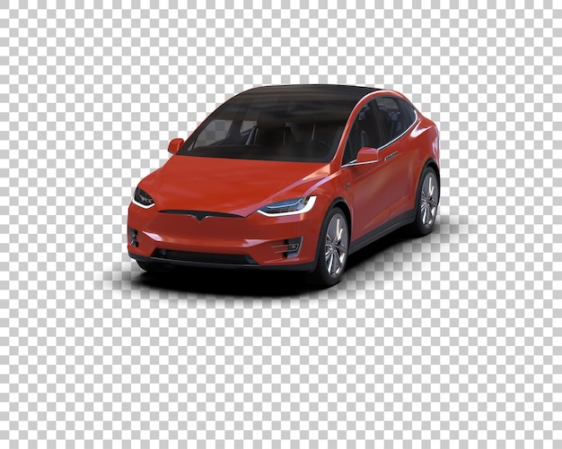 Ilustración de renderización 3D de automóviles realistas aislados en el fondo