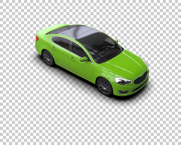 Ilustración de renderización 3D de automóviles realistas aislados en el fondo