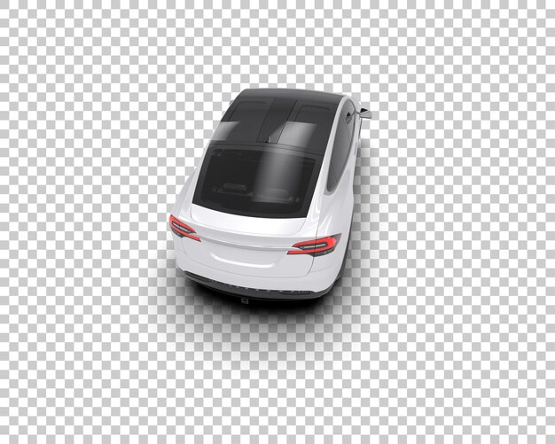Ilustración de renderización 3D de automóviles realistas aislados en el fondo
