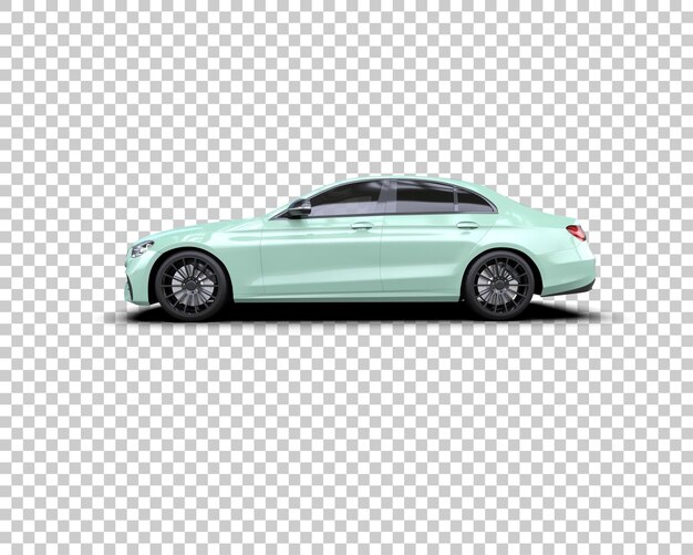 Ilustración de renderización 3D de automóviles realistas aislados en el fondo